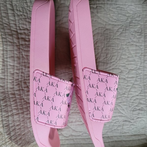 ALPHA KAPPA ALPHA SORORITY RUBBER SLIDES SIZE 11 - Picture 2 of 3